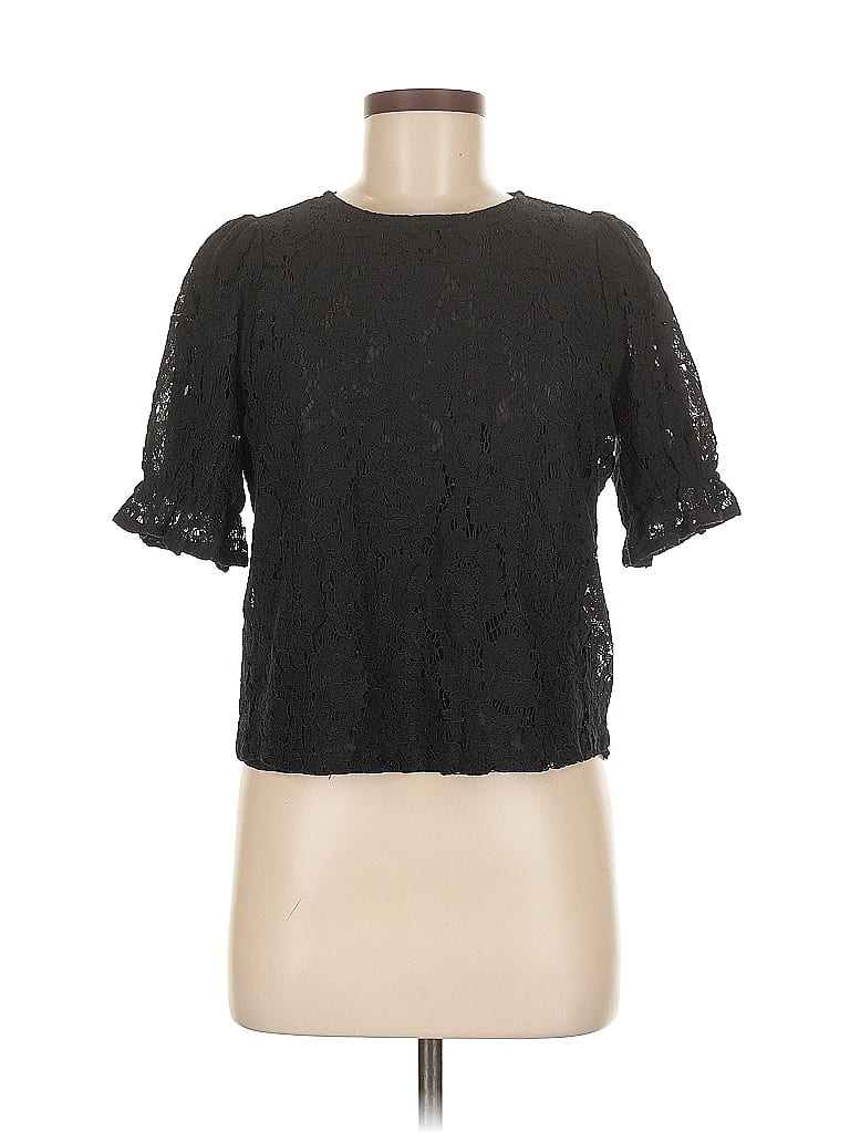 Click to view more detailed imagery on our partner's website Pre-owned 1.state Short Sleeve Blouse In Black