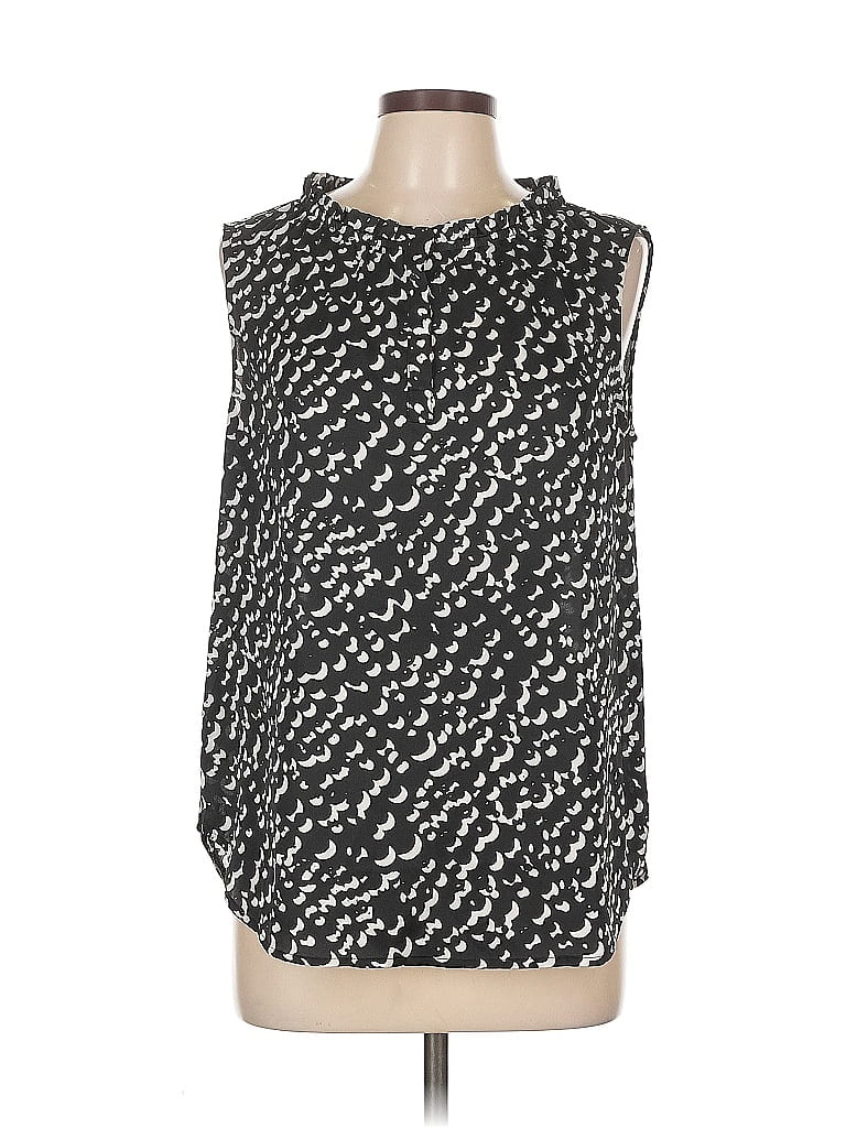 Pre-owned Ann Taylor Sleeveless Blouse In Black