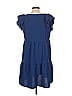 Unbranded Solid Blue Casual Dress Size L - photo 2
