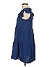 Unbranded Solid Blue Casual Dress Size L - photo 5