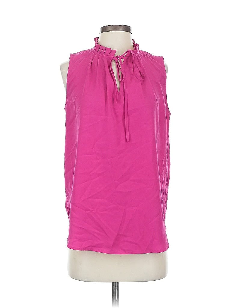 Pre-owned Ann Taylor Sleeveless Blouse In Pink
