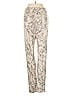 Kiwi 100% Polyester Animal Print Ivory Casual Pants Size S - photo 2