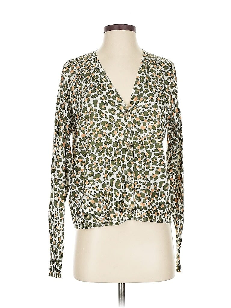 Pre-owned Ann Taylor Loft Cardigan Sweater In Green