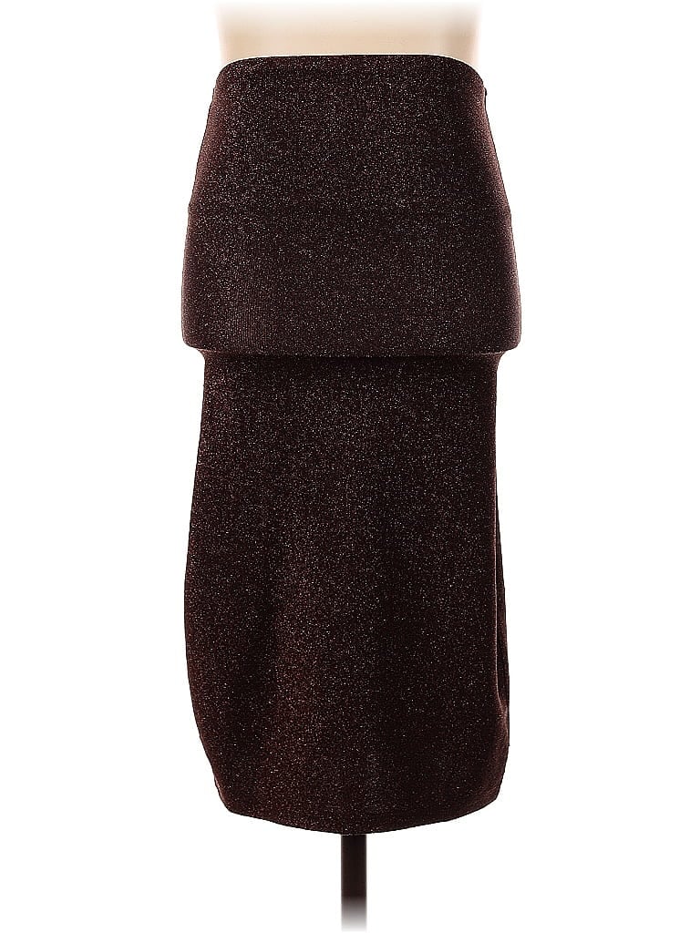 Pre-owned Divided By H&m Formal Skirt In Brown