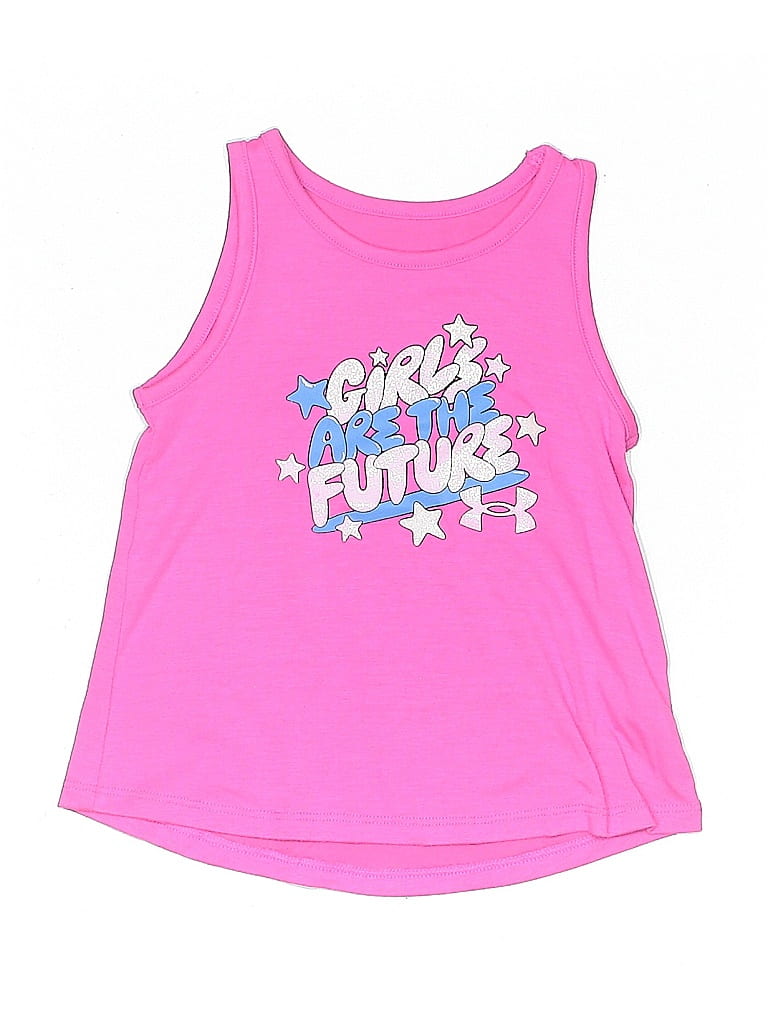 Click to view more detailed imagery on our partner's website Pre-owned Under Armour Kids' Tank Top Pink Halter Neckline Tops