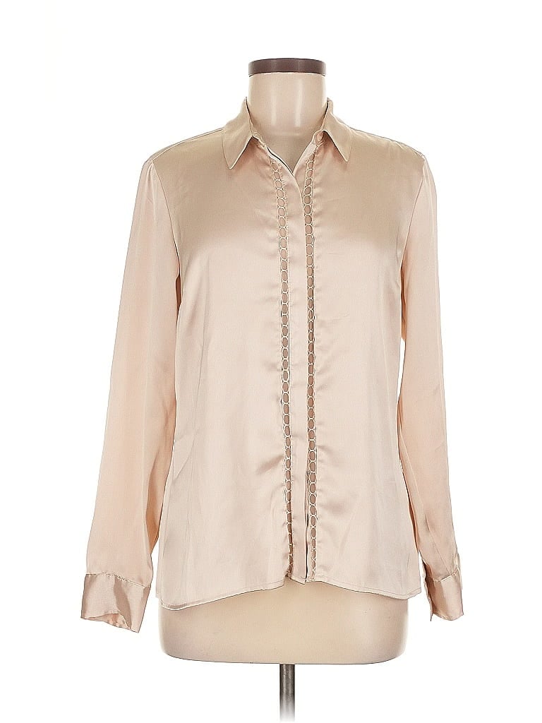 Pre-owned Express Long Sleeve Blouse In Brown