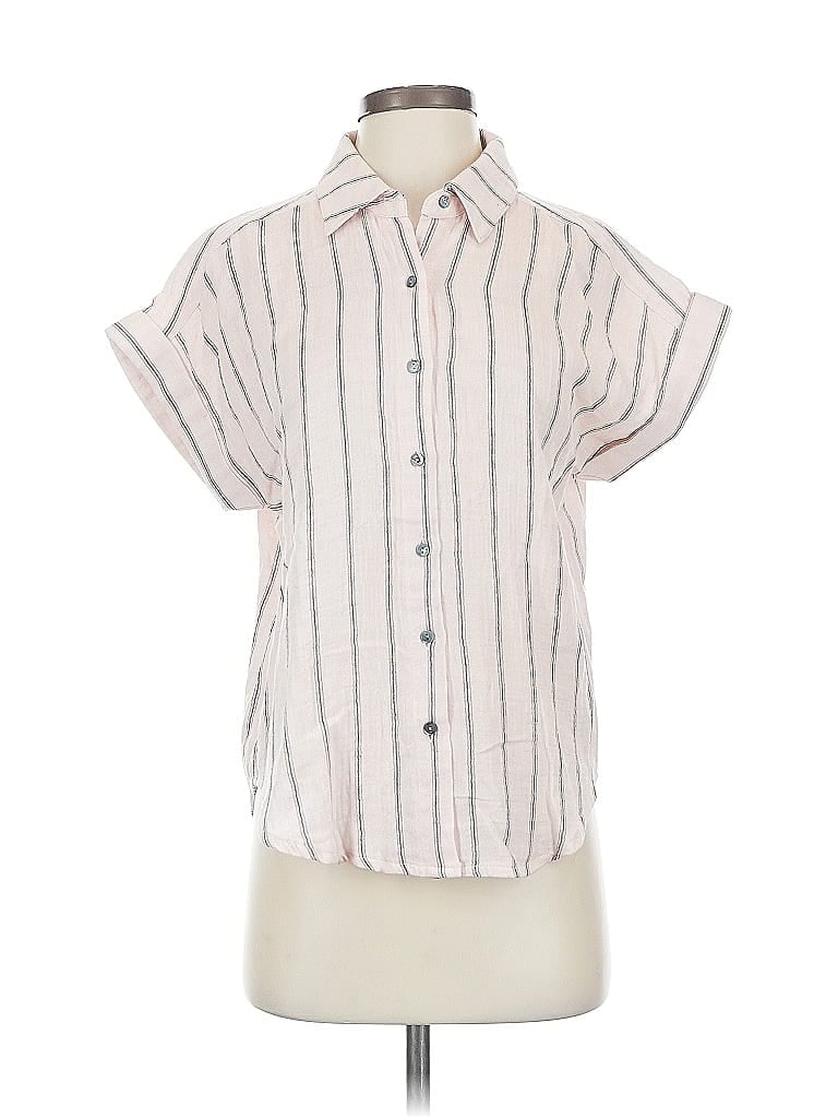 Pre-owned Hem & Thread Short Sleeve Blouse In Pink