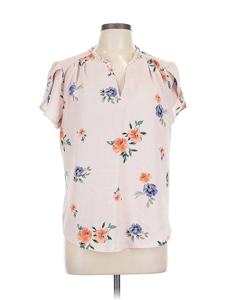 41HAWTHORN Pre-owned Short Sleeve Blouse In Pink