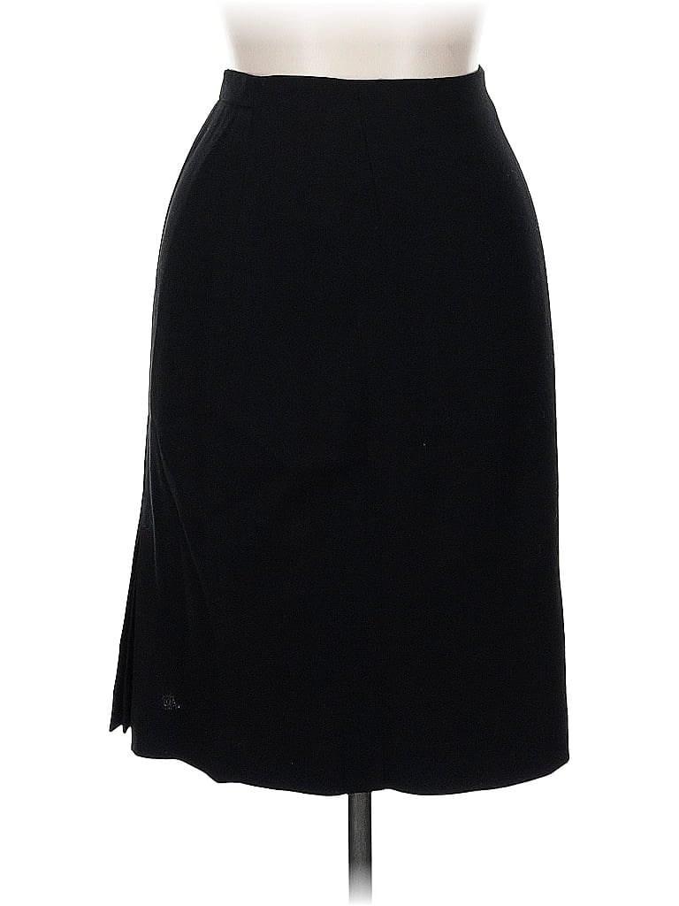 Pre-owned Liz Claiborne Collection Wool Skirt In Black