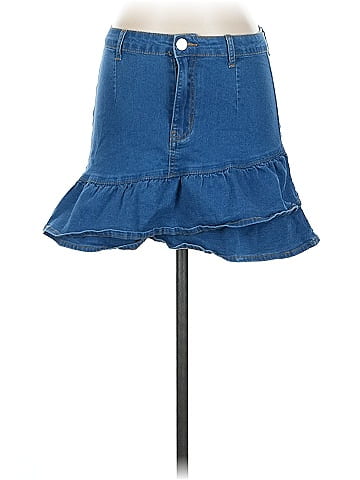 Cider Denim Skirt (view 1)