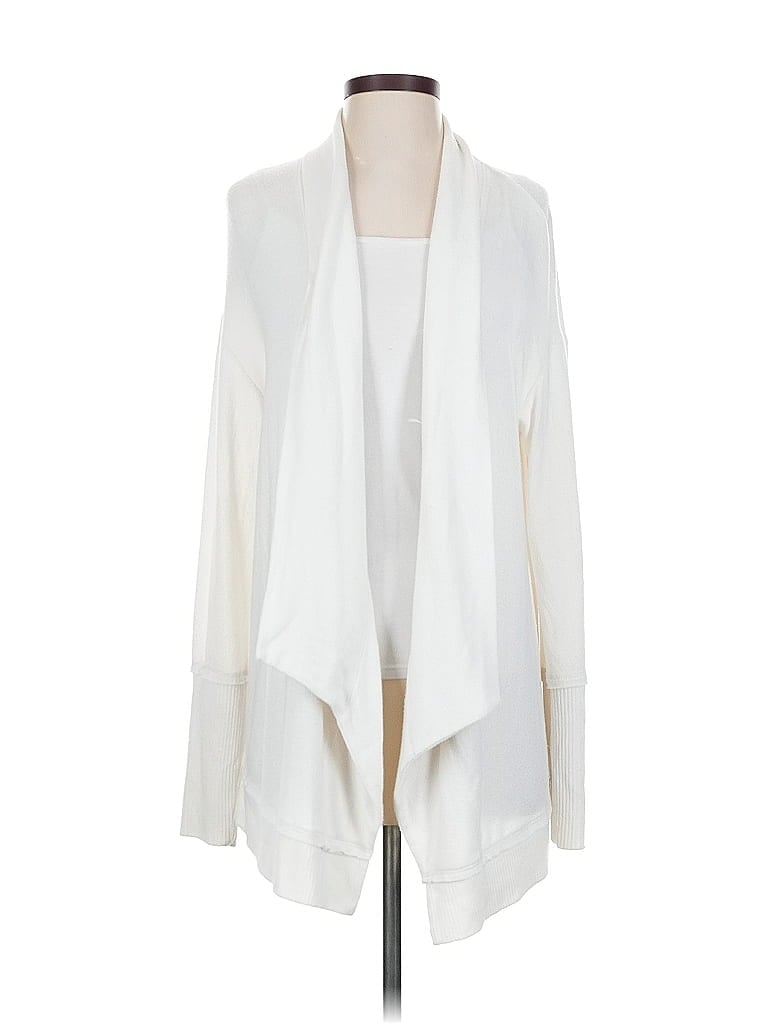Pre-owned Michael Stars Cardigan Sweater In White