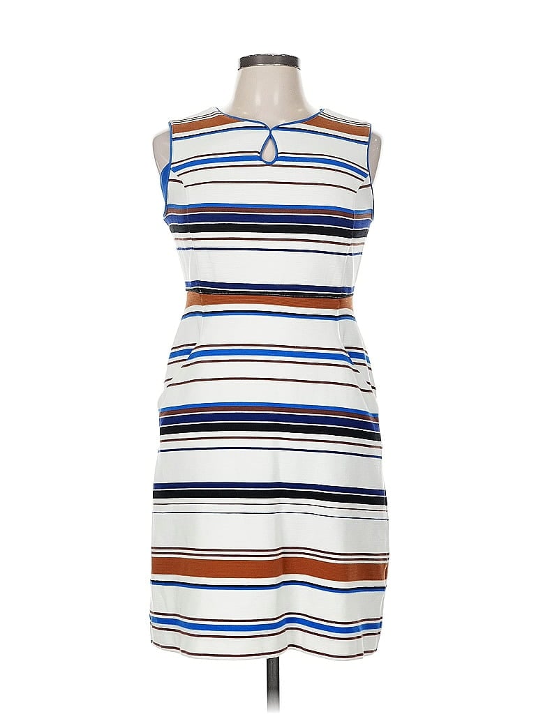 Pre-owned Lands' End Casual Dress In White