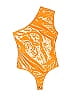 Finesse 100% Polyurethane Orange Bodysuit Size S - photo 1
