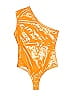 Finesse 100% Polyurethane Orange Bodysuit Size S - photo 2