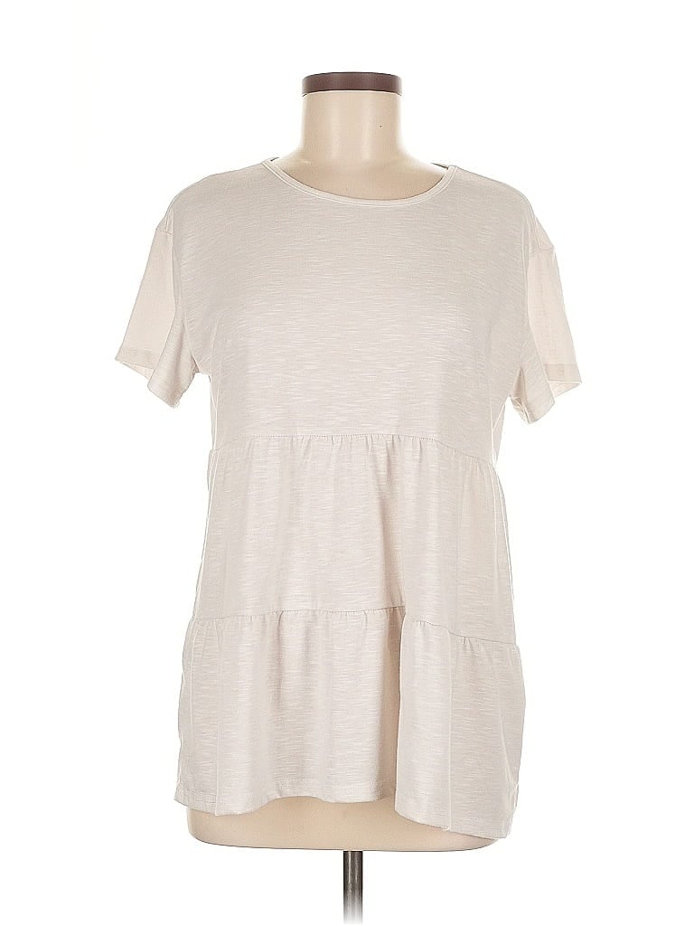 Pre-owned Unbranded Short Sleeve T-shirt In White