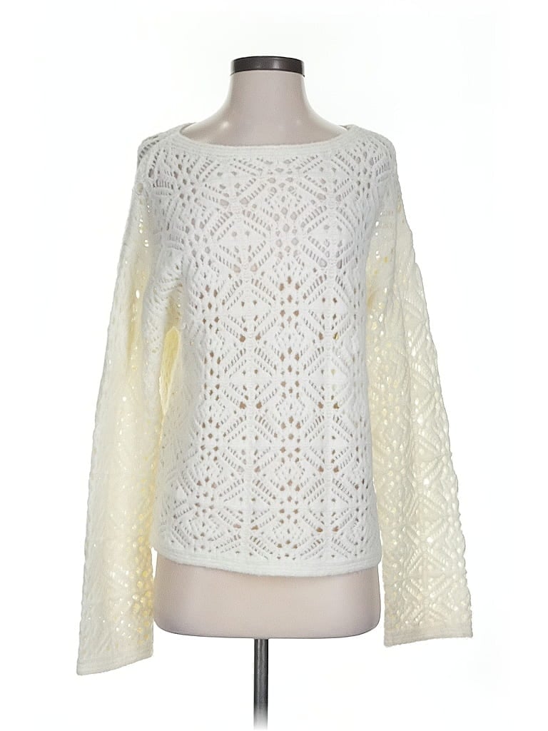 Pre-owned Universal Thread Pullover Sweater In White