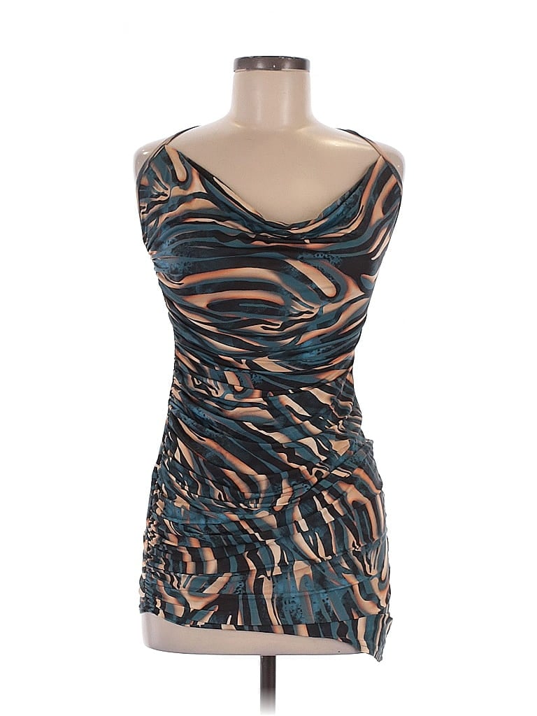 Pre-owned Prettylittlething Cocktail Dress In Blue