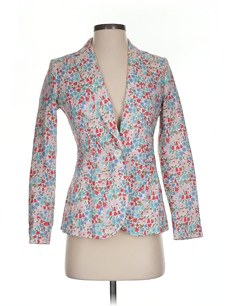 Pre-owned Liberty Art Fabrics For J.crew Blazer Jacket In Blue