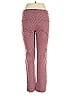 Mango Houndstooth Burgundy Casual Pants Size 8 - photo 2
