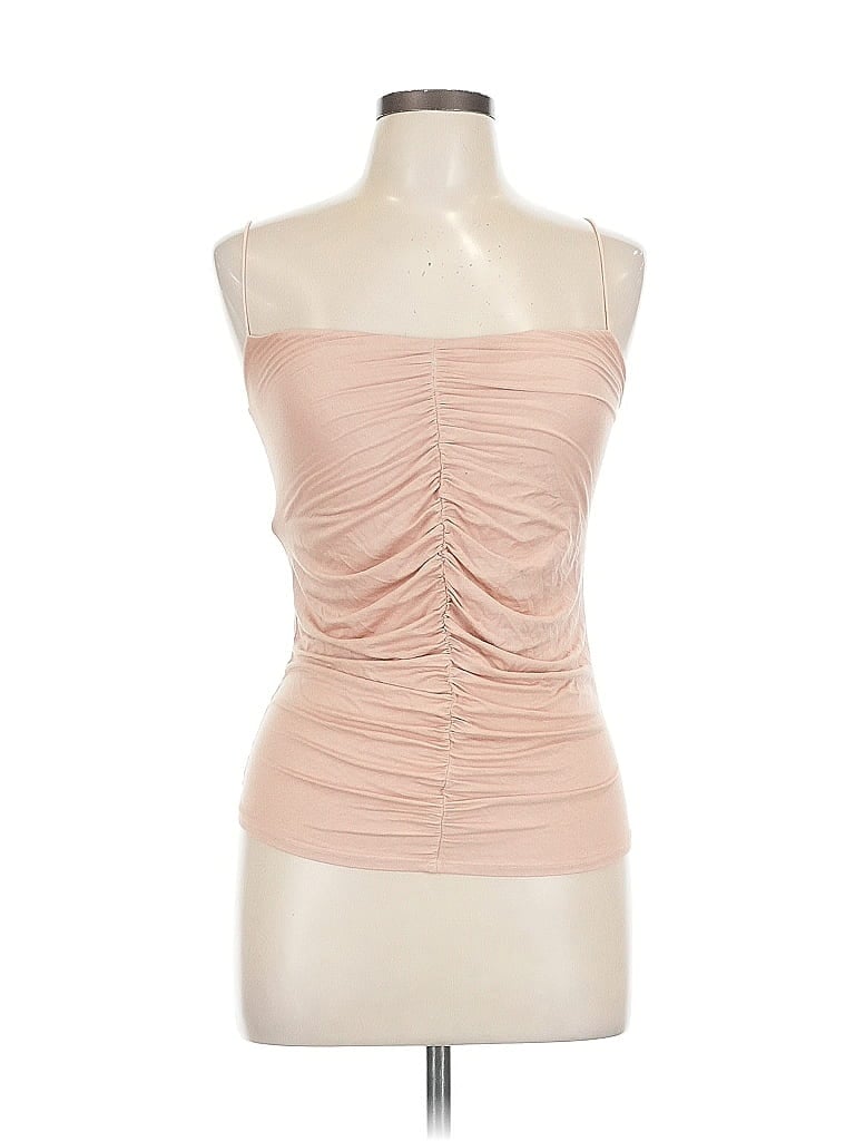 Click to view more detailed imagery on our partner's website Pre-owned Enza Costa Sleeveless Top Tan Strapless Neckline Tops In Brown