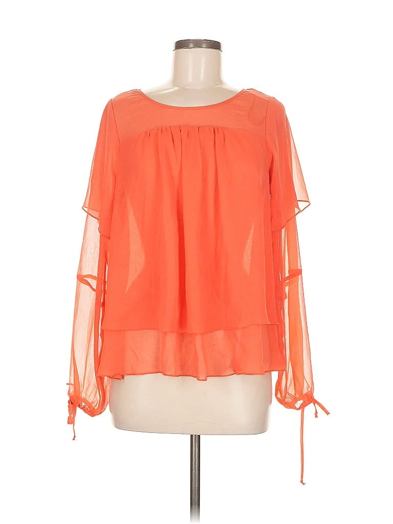 Pre-owned Romeo & Juliet Couture 3/4 Sleeve Blouse In Orange