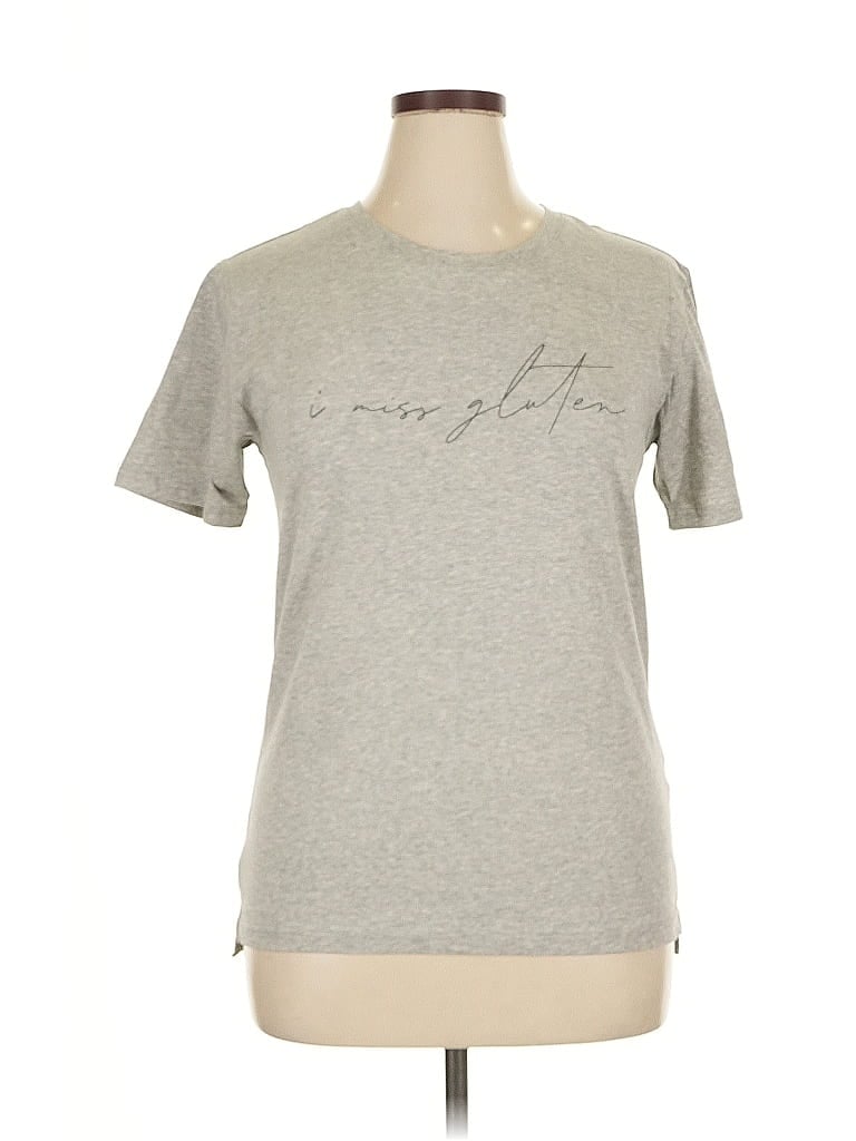 Pre-owned Assorted Brands Short Sleeve T-shirt In Gray