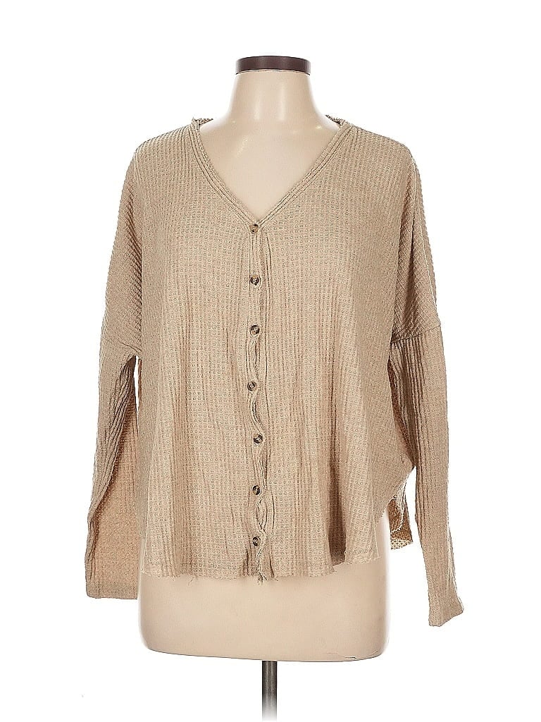 Pre-owned Out From Under Cardigan Sweater In Brown
