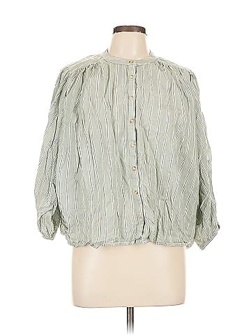 Pilcro 3/4 Sleeve Button-Down Shirt (view 1)