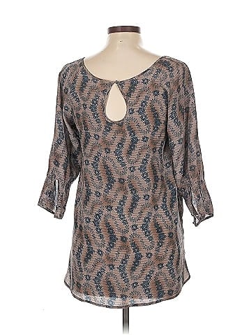Silence and Noise 3/4 Sleeve Silk Top (view 2)