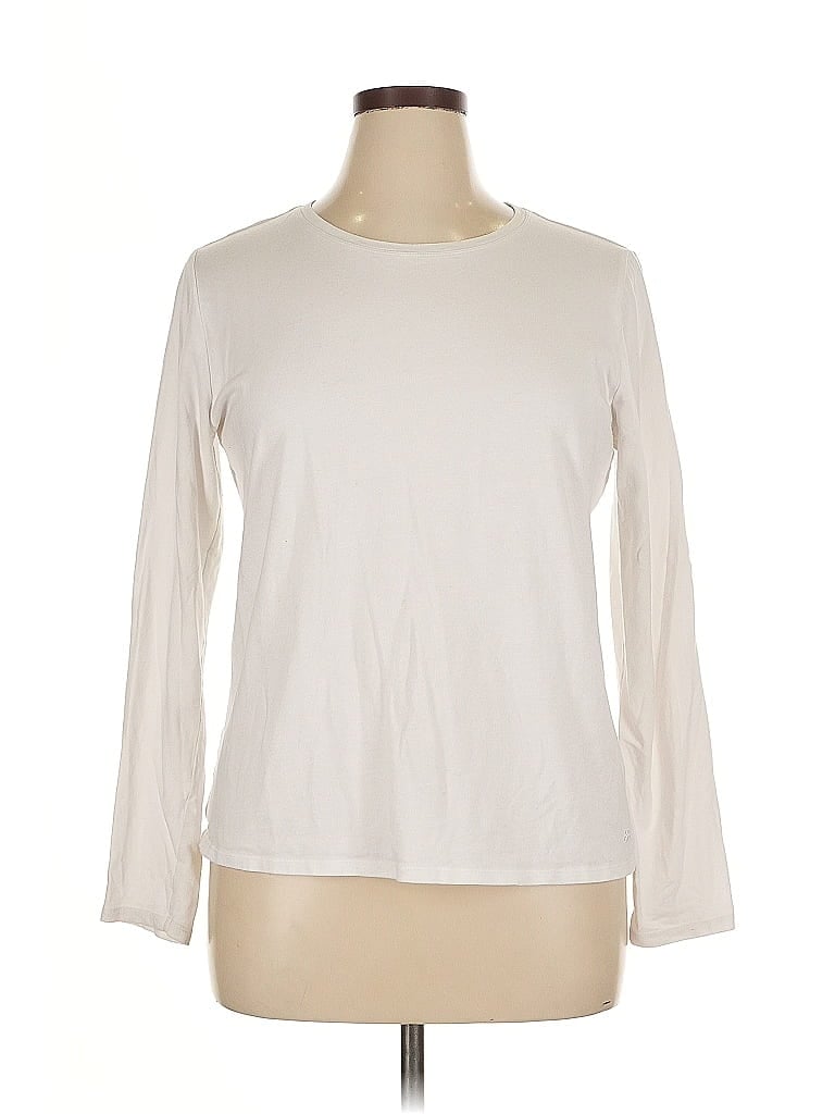 Pre-owned Banana Republic Long Sleeve T-shirt In White
