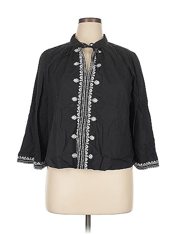 Ann Taylor LOFT Outlet 3/4 Sleeve Button-Down Shirt (view 1)