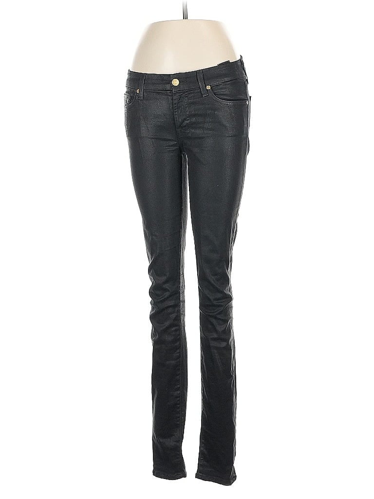 Pre-owned 7 For All Mankind Jeggings In Black
