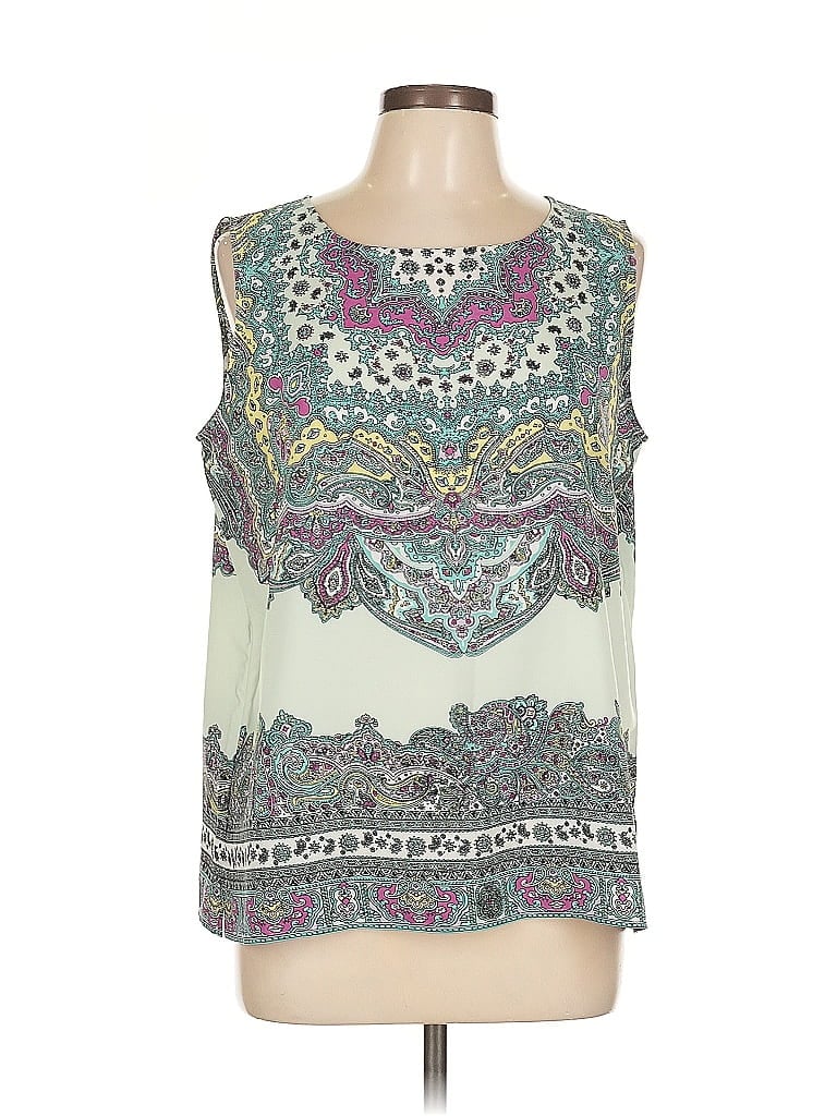 Pre-owned Talbots Outlet Sleeveless Blouse In Green