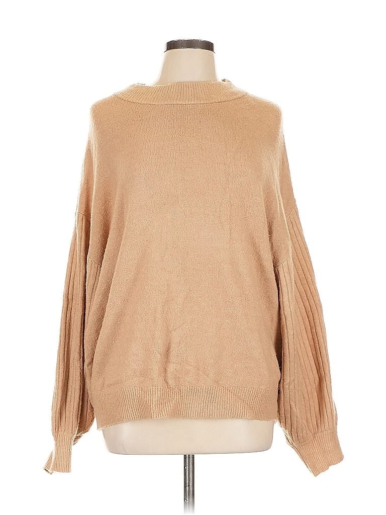 Pre-owned All In Favor Pullover Sweater In Brown