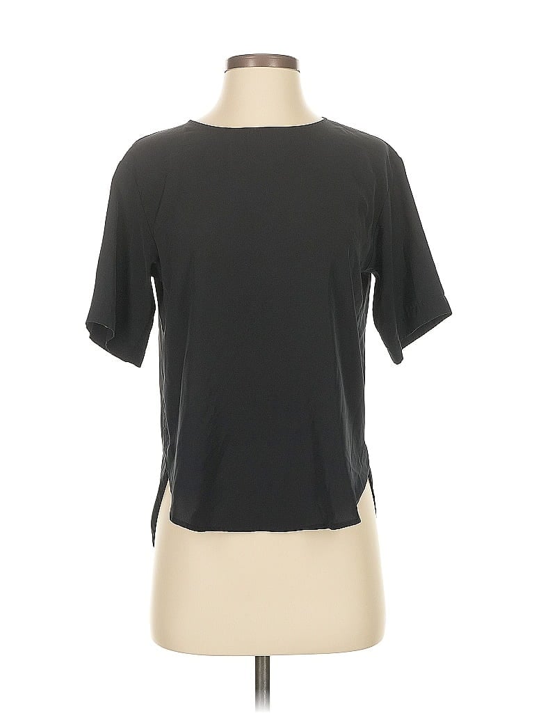 Pre-owned Uniqlo Short Sleeve Top Gray Crew Neck Tops