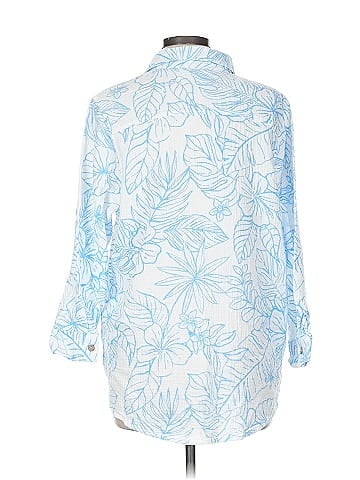 Ocean Drive Clothing Co. 3/4 Sleeve Button-Down Shirt (view 2)