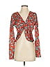 Karen White Red Long Sleeve Blouse Size S - photo 1