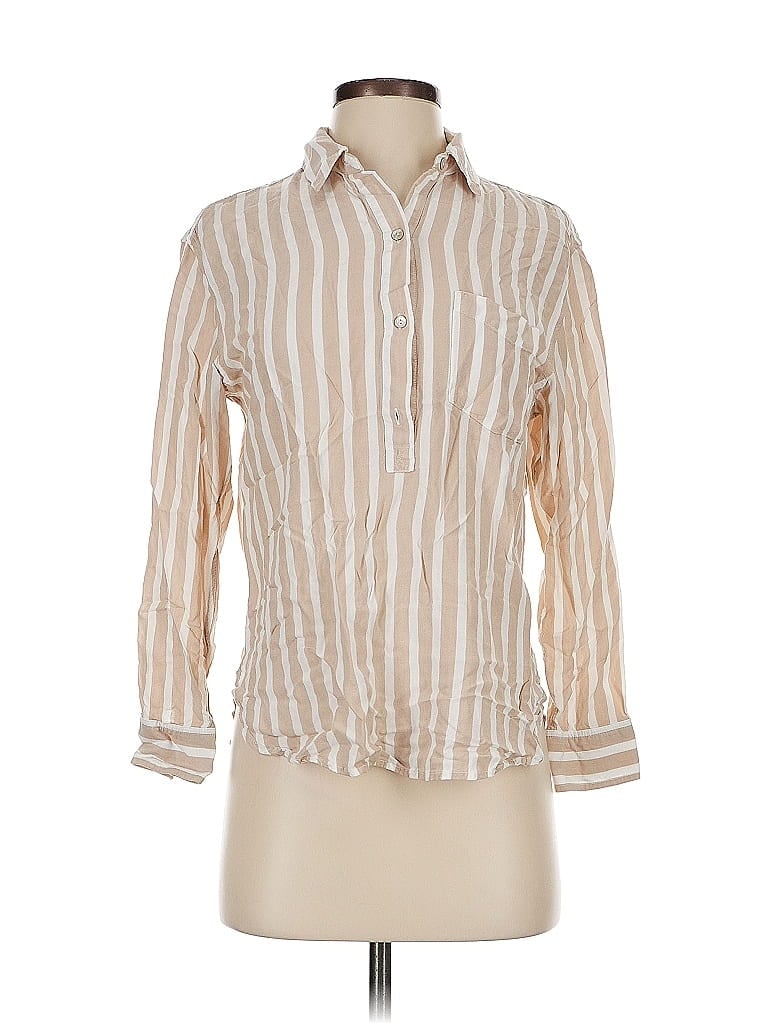 Pre-owned Rails Long Sleeve Button Down Shirt In Brown