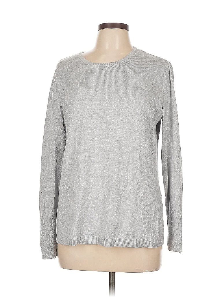Click to view more detailed imagery on our partner's website Pre-owned Jm Collection Pullover Sweater In Silver