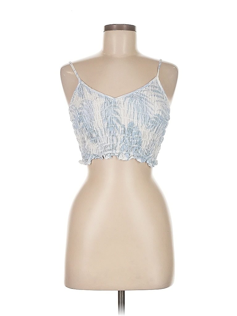 Pre-owned Ocean Drive Clothing Co. Tank Top Blue Strapless Neckline Tops