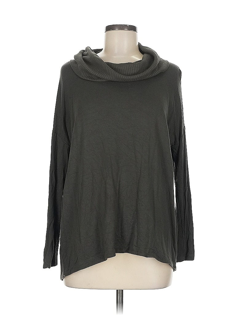 Pre-owned Lou & Grey For Loft Turtleneck Sweater In Green