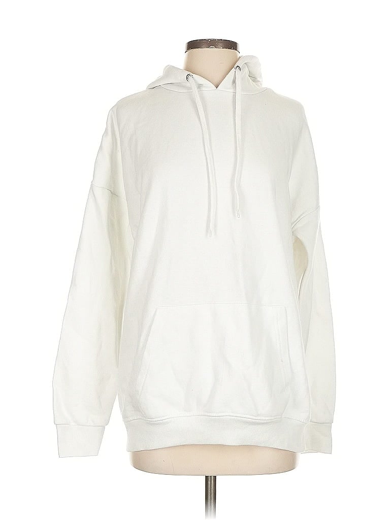 Pre-owned Nasty Gal Inc. Pullover Hoodie In White