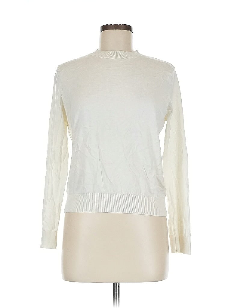 Pre-owned Mng Pullover Sweater In White