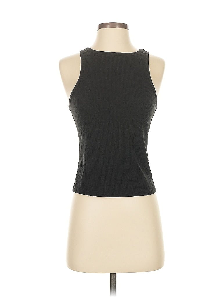 Click to view more detailed imagery on our partner's website Pre-owned Abound Tank Top Black Halter Neckline Tops
