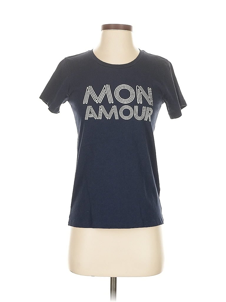 Pre-owned J.crew Factory Store Short Sleeve T-shirt In Blue