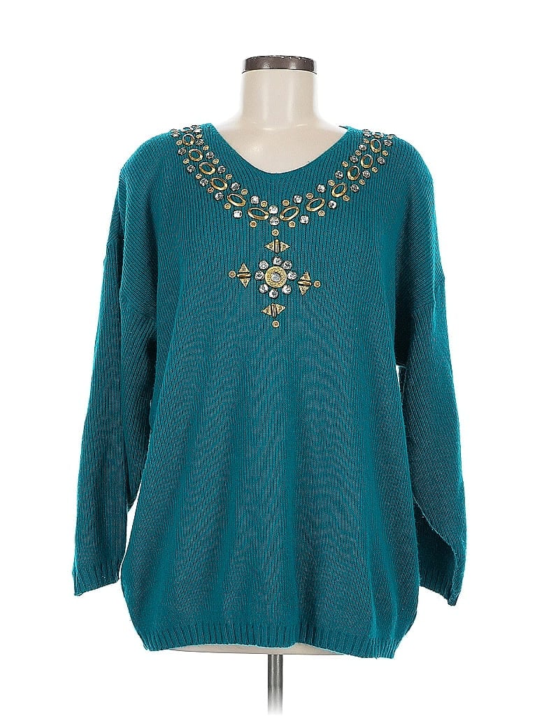 Pre-owned Unbranded Pullover Sweater In Blue