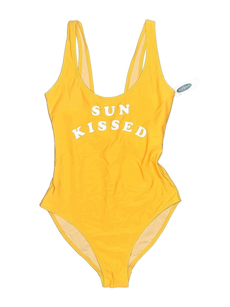 Pre-owned Old Navy One Piece Swimsuit In Yellow