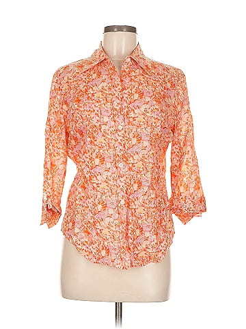 Express Design Studio 3/4 Sleeve Button-Down Shirt (view 1)
