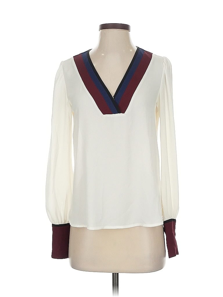 Pre-owned Express Long Sleeve Blouse In White