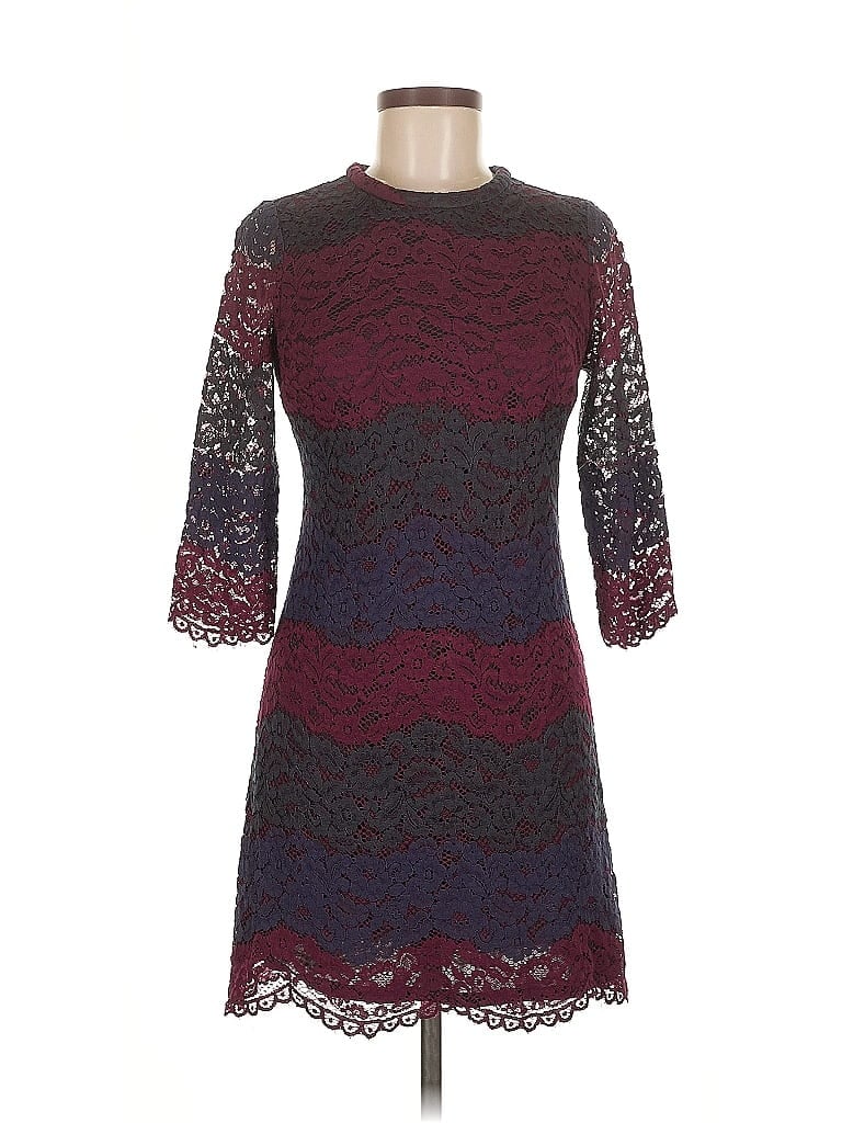 Pre-owned Venus Cocktail Dress In Burgundy